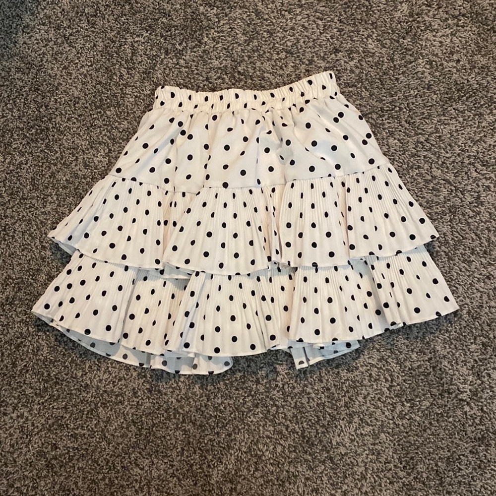 Polka dot mini skirt